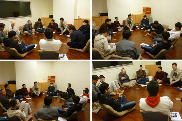 臺南地檢署於民國102年11月28日,假本署3樓團體諮商室進行「沈澱與提升」受保護管束人生命教育團體諮商,由楊旻鑫臨床心理師、周鉦翔分別擔任領導者及協同領導者。